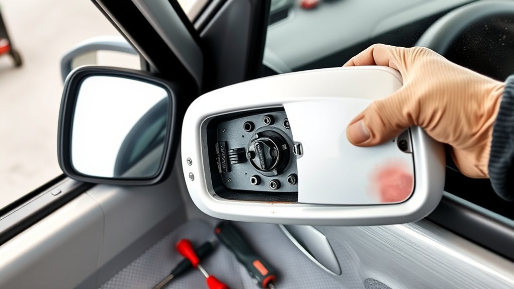 remove damaged side mirror