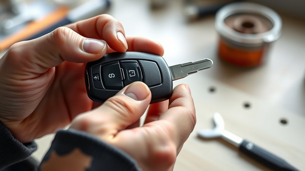 remove mechanical key fob