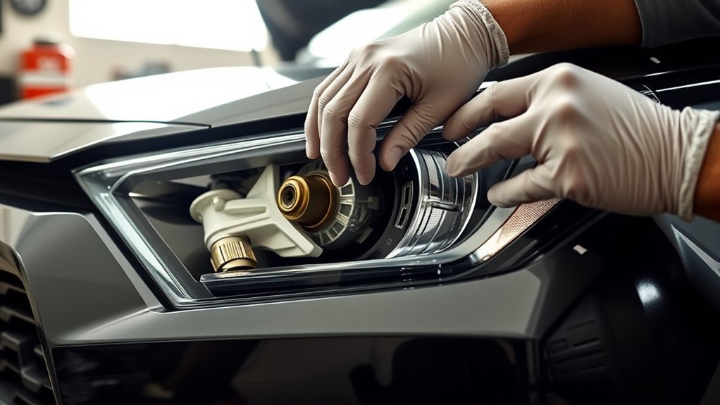 remove old headlight bulb