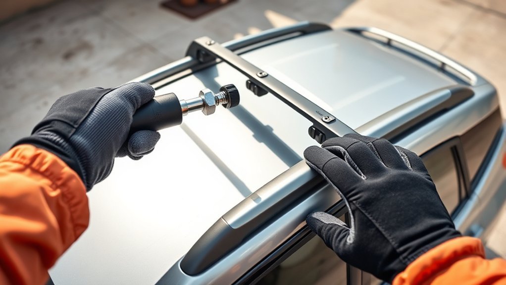 remove roof rack crossbars