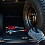 remove spare tire rav4