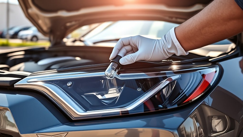 replace burnt out headlight promptly