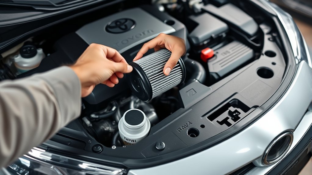 replace oil filter safely