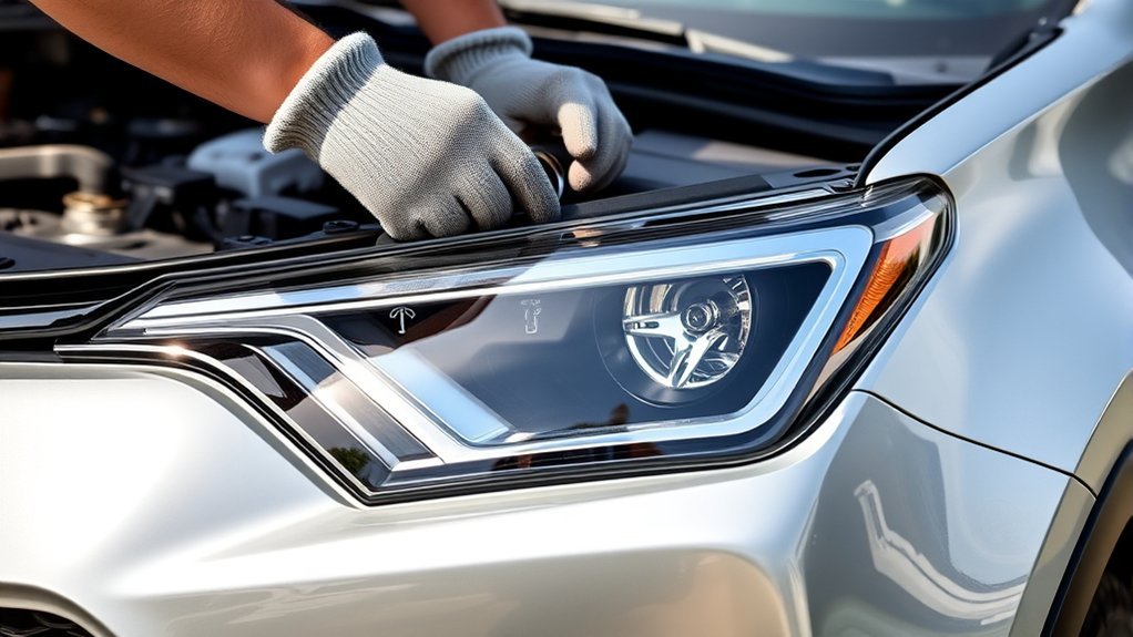 replace toyota rav4 headlight bulb