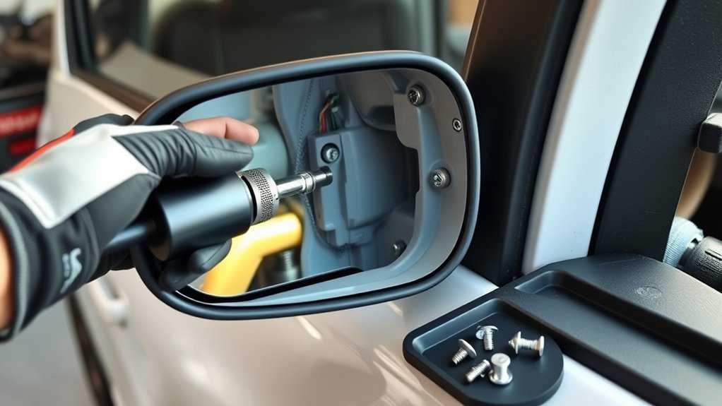 safely detach side mirror