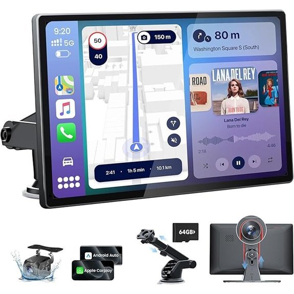 9.0'' Wireless Carplay Screen with Dash Cam