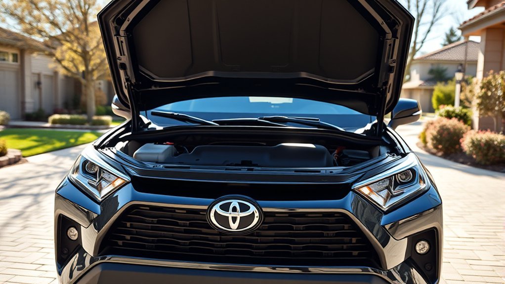 secure rav4 hood properly