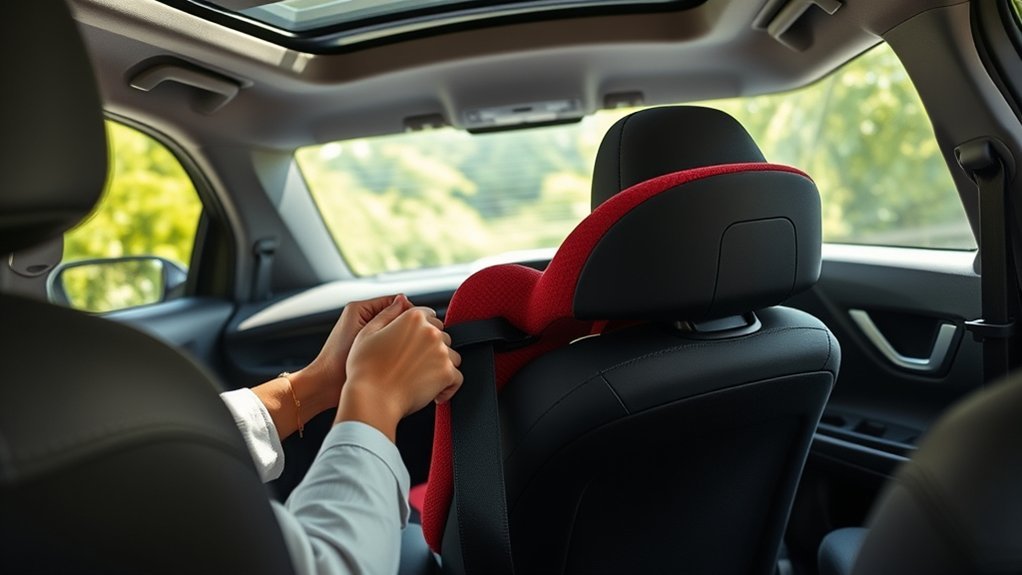 securely install rear facing seat