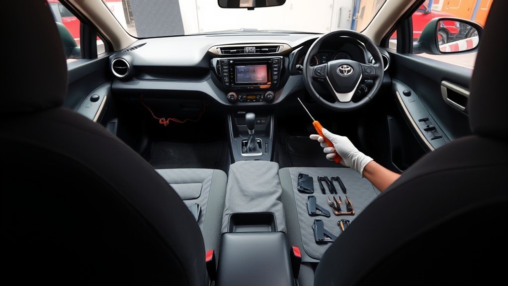 securely remove seats trim