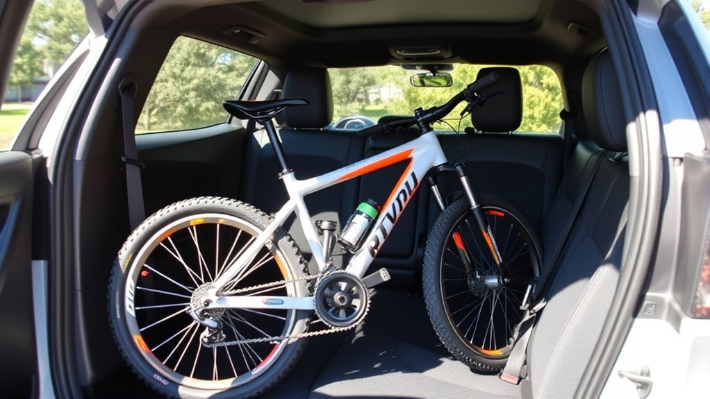 securely transport bike inside