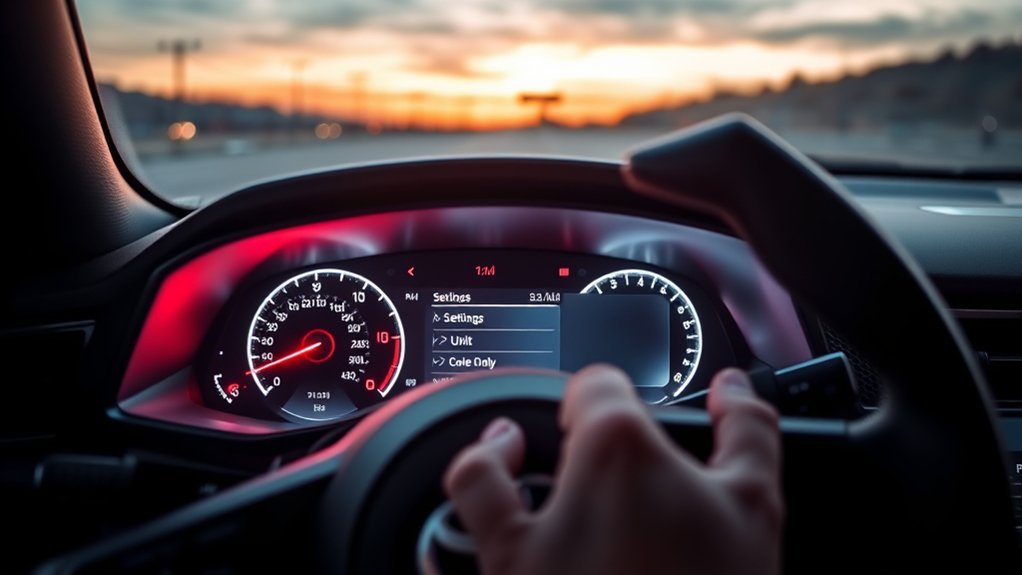 selecting speedometer unit preferences