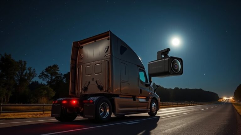 semi trucks night vision dash cams