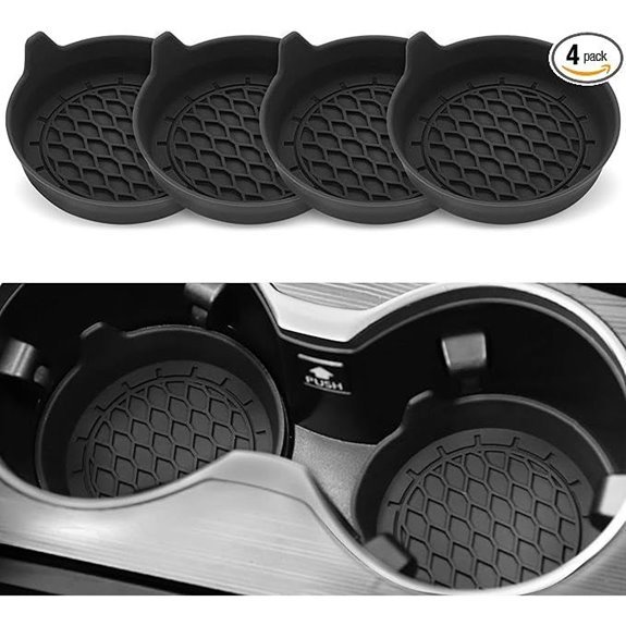 SINGARO Silicone Car Cup Holder Coasters (4 Pack)