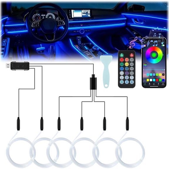 LivTee Smart Car LED Interior Lights with Remote Control