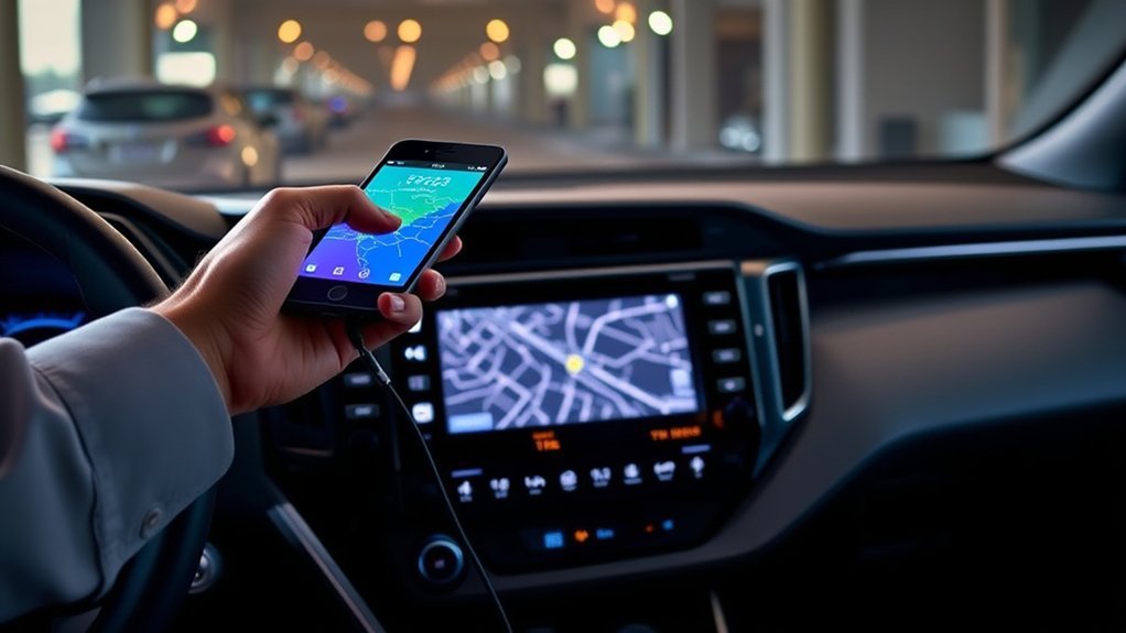 smartphone connection for navigation