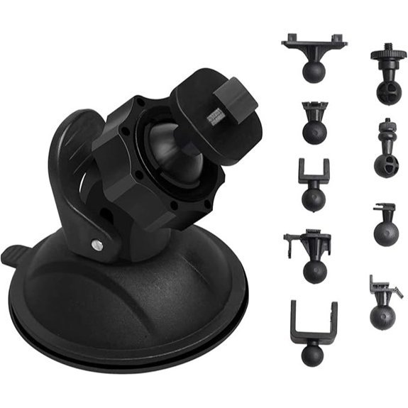 TiToeKi Dash Cam Suction Mount with Swivel Adapters
