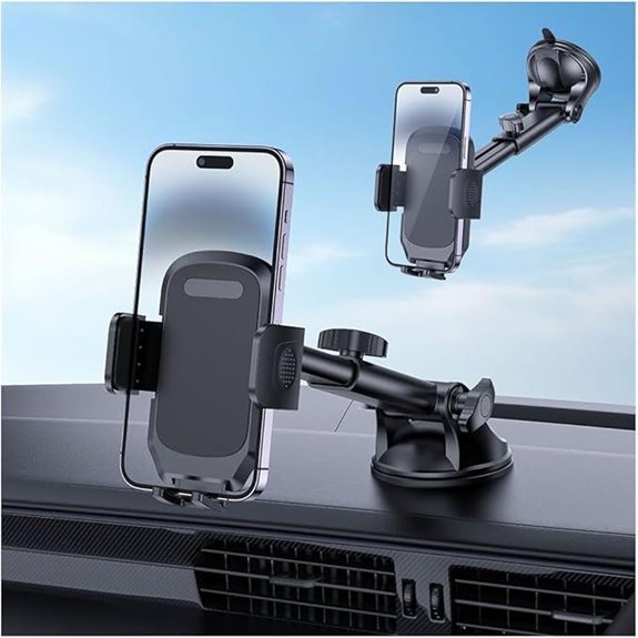 Car Phone Mount with Super Suction and 360° Rotation