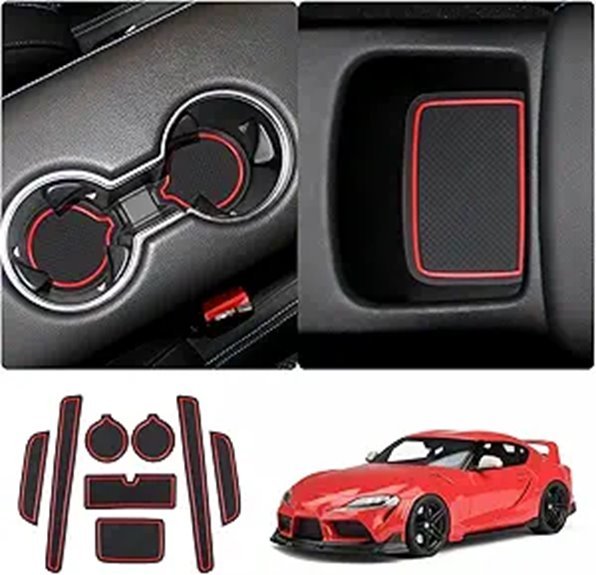 Toyoat Supra GR Center Console Liners Mats (8 PCS)