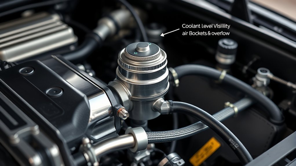 surge tank ensures coolant efficiency