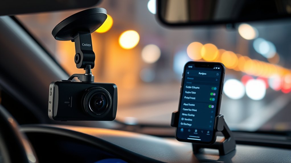 sync dash cam smartphone access