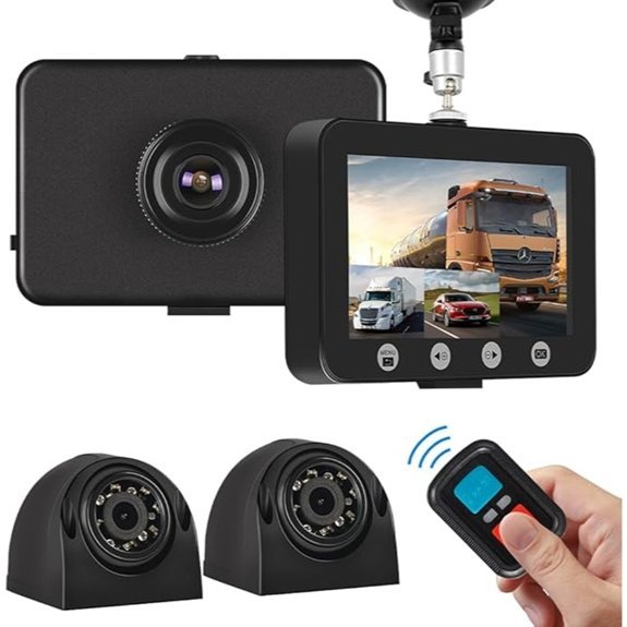 VSYSTO T4.5 3-Channel Dash Cam with Backup Camera