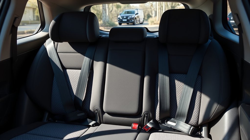 three car seats fitting