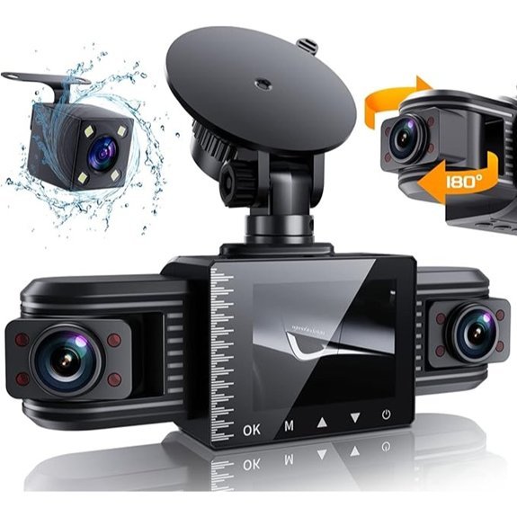 iiwey T1-pro 3 Channel Dash Cam with Night Vision