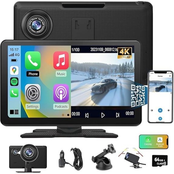 9 Carplay Screen with Touchscreen GPS Navigation