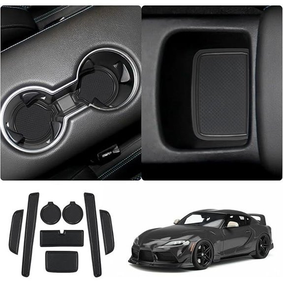 Toyoat Supra GR Center Console Liners Mats (8 PCS)