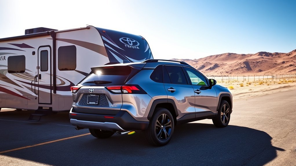 Can A Toyota RAV4 A Toyota RAV4 Be Flat Towed Behind A Motorhome? (answered)
