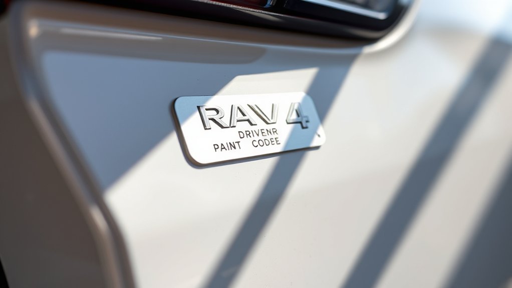 toyota rav4 paint code location
