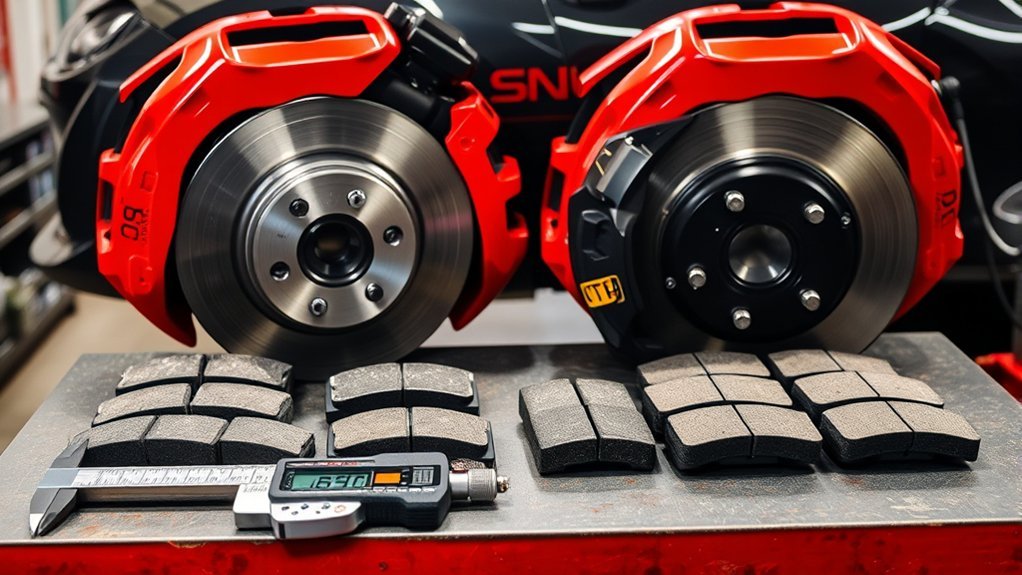 toyota supra brake pad sizes
