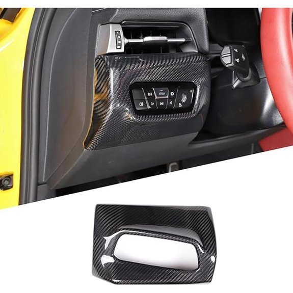 Car Headlight Switch Carbon Fiber Trim for Toyota Supra
