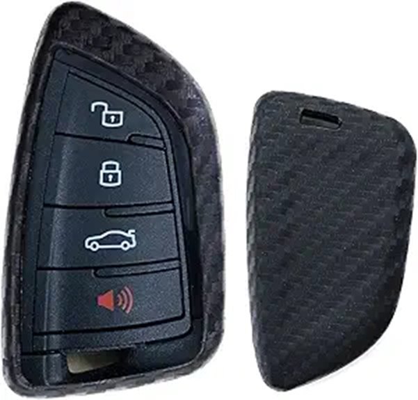 iJDMTOY Black Silicone Key Fob Cover for Toyota Supra
