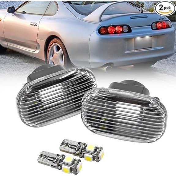 JDM White LED Side Marker Lights for Toyota Supra