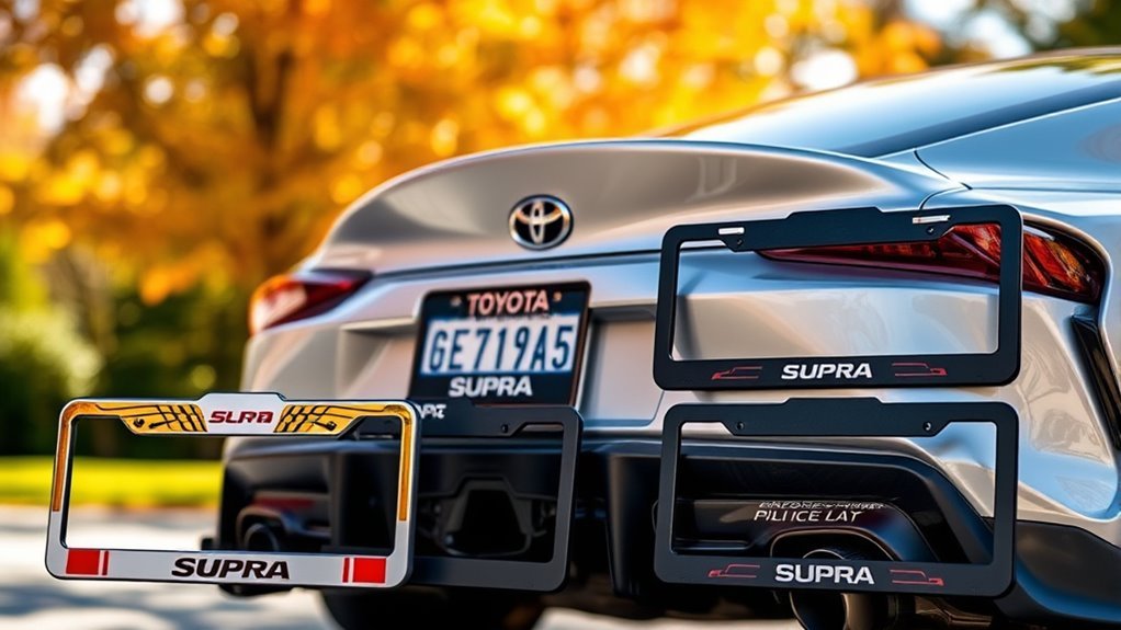 Top License Plate Frames for 2026 Toyota Supra Enthusiasts