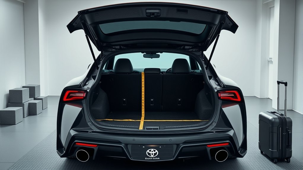 toyota supra trunk dimensions