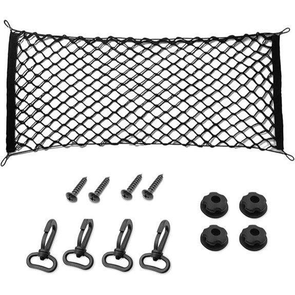 Car Cargo Net with Hooks for Trunk Storage