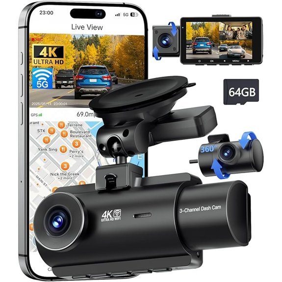 QCONTROL Ultra-Sharp 4K Wireless Dash Cam
