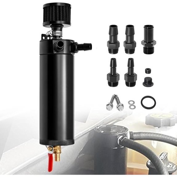 Universal 750m Billet Aluminum Oil Catch Can Kit