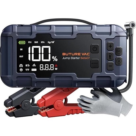 Portable 10-in-1 Car Battery Jump Starter and Air Compressor