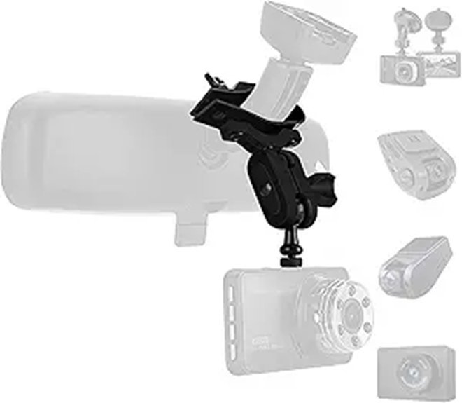 Dash Cam Mirror Mount with 16 Joints
