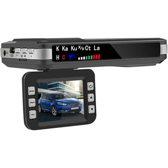 2.0'' Dash Cam with Radar Detector and Night Vision