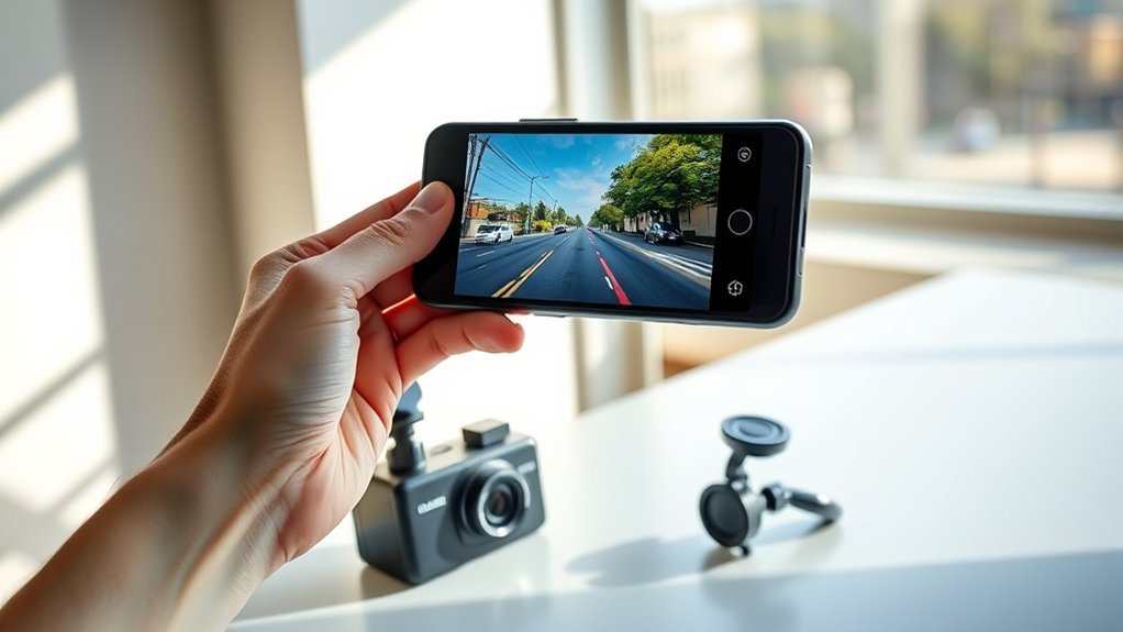 viewing dash cam footage