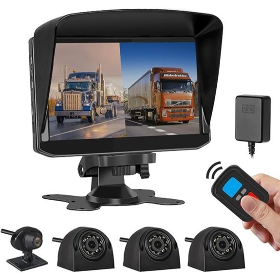 VSYSTO 4CH Truck Dash Cam with 7'' Monitor