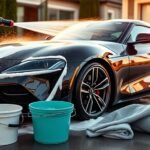 wash toyota supra carefully