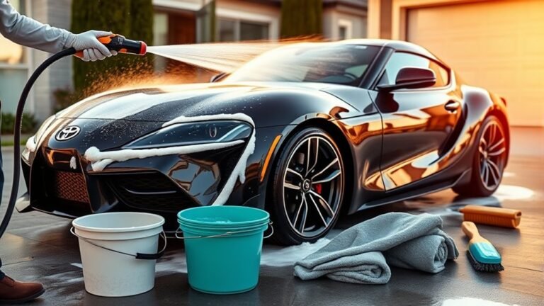 wash toyota supra carefully