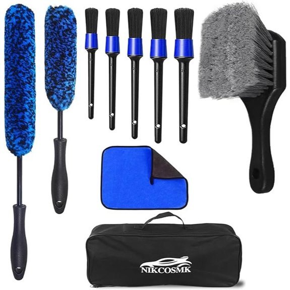 NIKCOSMK 10Pcs Wheel Brush Cleaning Kit
