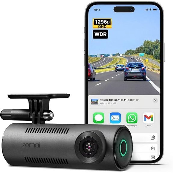 70mai Dash Cam M310 for Cars with WiFi