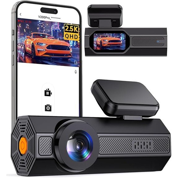 VEEMENT 2.5K Dash Cam with WiFi and Night Vision